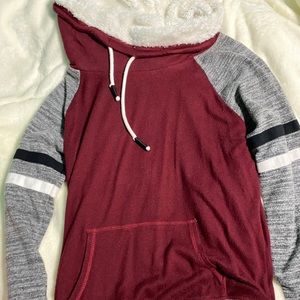 Fur lined sweatshirt